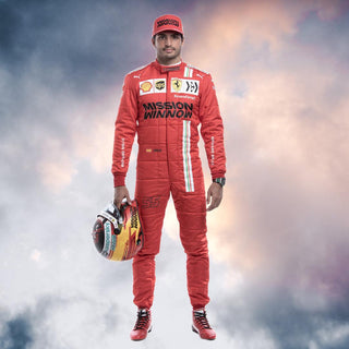 2021 Carlos Sainz Race Misson Winnow Scuderia Ferrari F1 Suit - Rustle Racewears