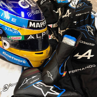 2021 Fernando Alonso Race Alpine F1 Boots - Rustle Racewears