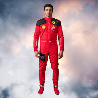 2023 Carlos Sainz Race Scuderia Ferrari F1 Suit - Rustle Racewears