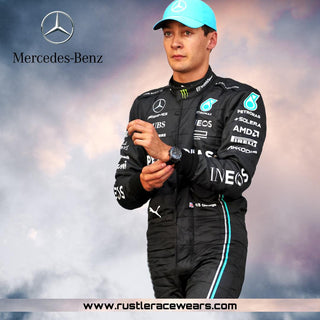 2023 New George Russell Race Mercedes-AMG F1 Race Suit - Rustle Racewears