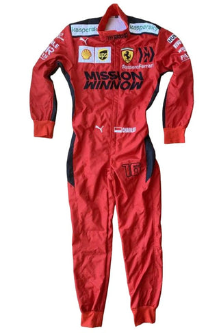 2020 Charles Leclerc Ferrari Mission Winnow F1 Embroidered Racing Suit