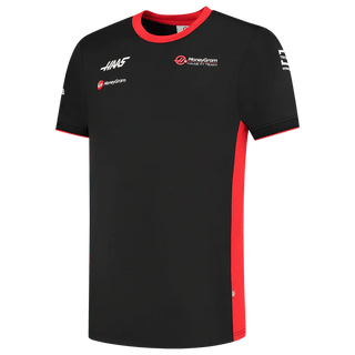 Haas Racing F1 2023 Men's Team Fitted Polo Shirt - Black - Rustle Racewears