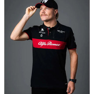 Alfa Romeo Racing F1 2023 Men's Team Polo Shirt - Black - Rustle Racewears