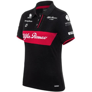 Alfa Romeo Racing F1 2023 Women's Team Polo Shirt - Black - Rustle Racewears