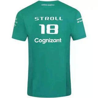 Aston Martin Cognizant F1 2022 Men's Lance Stroll Driver T-Shirt- Green - Rustle Racewears