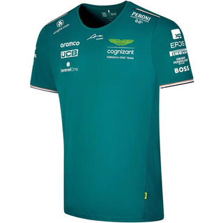 Aston Martin Cognizant F1 2023 Men's Fernando Alonso Team T-Shirt- Green - Rustle Racewears