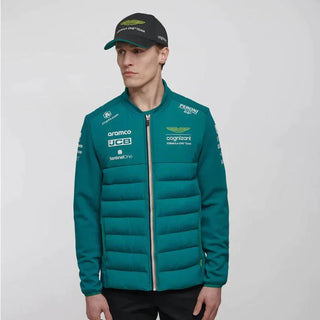 Aston Martin Cognizant F1 2023 Men's Team Hybrid Jacket- Green - Rustle Racewears