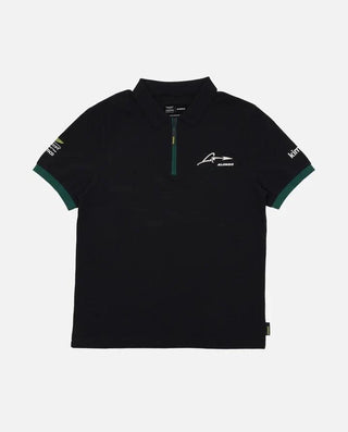 Aston Martin Cognizant F1 Kimoa Fernando Alonso Men's Lifestyle Polo-Shirt - Black - Rustle Racewears