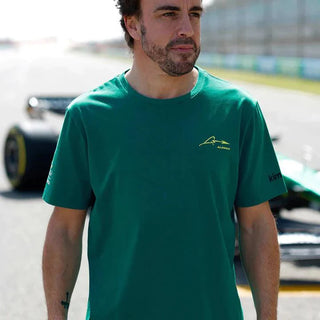 Aston Martin Cognizant F1 Kimoa Fernando Alonso Men's Lifestyle T-Shirt - Green - Rustle Racewears