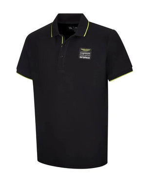 Aston Martin Cognizant F1 Men's Lifestyle Polo Shirt - Black - Rustle Racewears