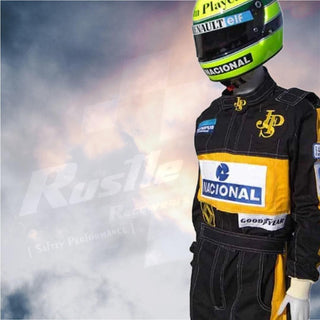 Ayrton Senna 1985 race suit Replica Team Lotus F1 - Rustle Racewears