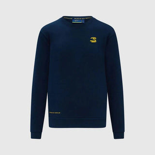 Ayrton Senna Crew Sweater - Blue - Rustle Racewears