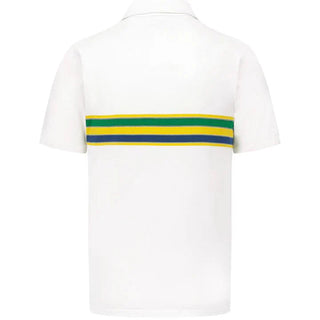 Ayrton Senna Men's Helmet Striped Polo Shirt - Rustle Racewears