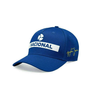 Ayrton Senna Replica Nacional Baseball Hat- Blue - Rustle Racewears