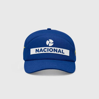 Ayrton Senna Replica Nacional Baseball Hat- Blue With Gift Bag - Rustle Racewears