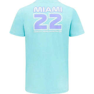 Formula 1 Tech Collection F1 Miami GP Kids Pastel T-Shirt- Pink/Baby Blue - Rustle Racewears