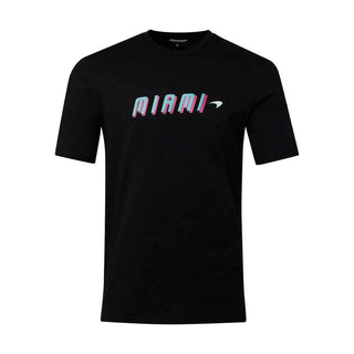 McLaren F1 Men's Miami Neon Graphic T-Shirt-Black/White/Vice Blue/Beetroot Purple/Crystal Rose/Aqua Sky - Rustle Racewears