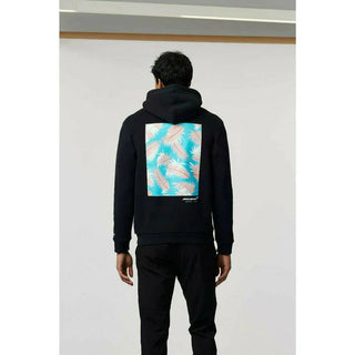 McLaren F1 Men's Miami Palm Graphic Hoodie -Black/Aqua Sky/Crystal Rose - Rustle Racewears