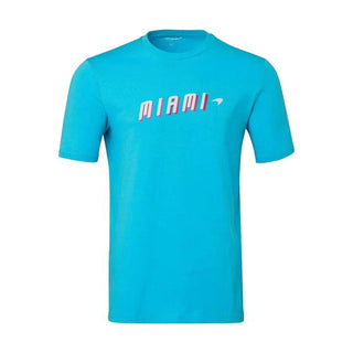 McLaren F1 Women's Miami Neon Graphic T-Shirt-White/Vice Blue/Beetroot Purple/Crystal Rose - Rustle Racewears