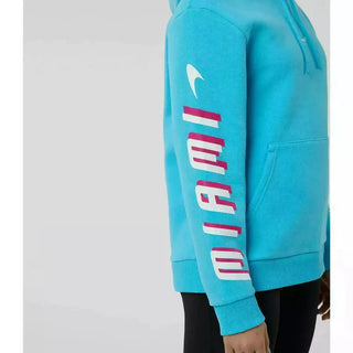 McLaren F1 Women's Miami Neon Logo Hoodie -Black/Vice Blue - Rustle Racewears