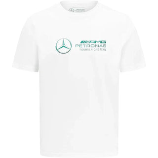 Mercedes Benz F1 Special Edition Lewis Hamilton 2022 Men's Miami GP T-Shirt- White - Rustle Racewears