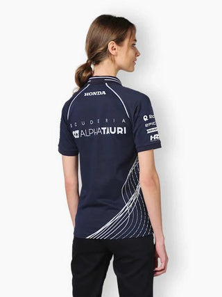 Scuderia AlphaTauri F1 2023 Women's Team Polo Shirt - Navy - Rustle Racewears