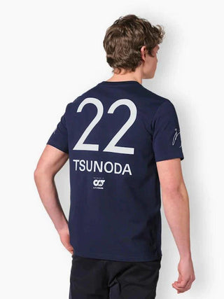 Scuderia AlphaTauri F1 Men's Yuki Tsunoda Driver T-Shirt - Navy - Rustle Racewears