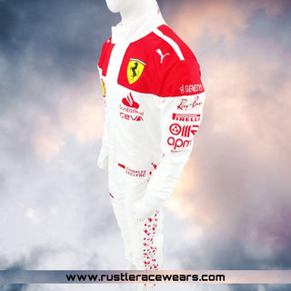 Scuderia Ferrari 2023 Team Charles Leclerc Special Edition Monaco GP Replica Race Suit - Rustle Racewears