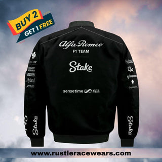 Valtteri Bottas 2023 Alfa Romeo F1 Team Stake Bomber Jacket - Rustle Racewears